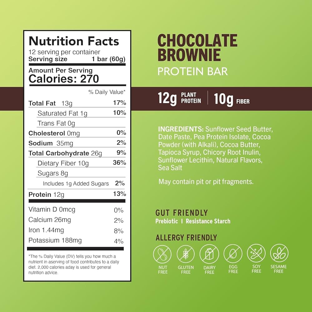 Amazon.com: Amrita Nut Free Chocolate Maca Vegan Protein Bars (12